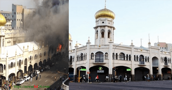 দক্ষিণ আফ্রিকার ডার্বানের একটি ঐতিহাসিক মসজিদে আগুন
